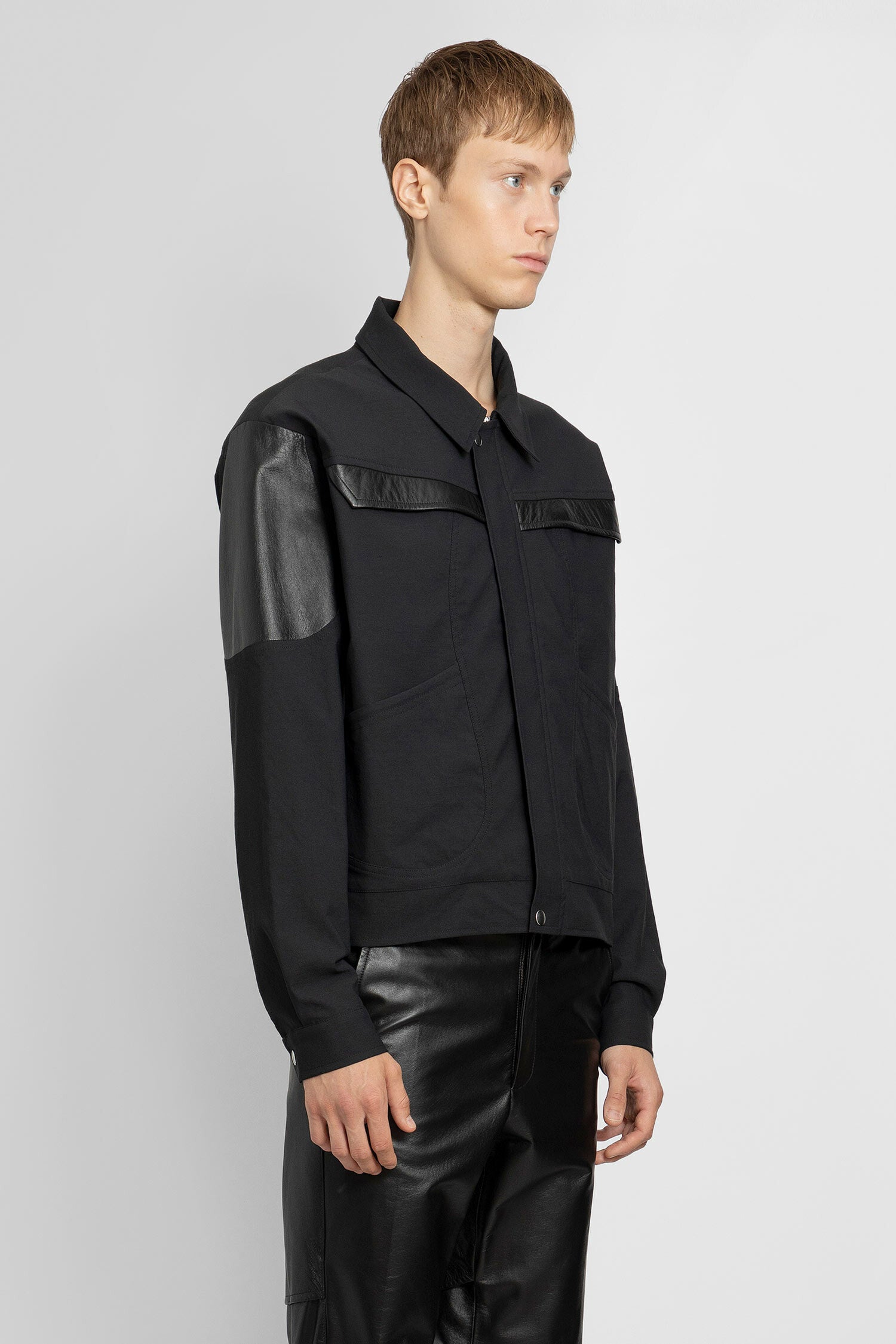 kiko kostadinov McNamara Uniform コート Kiko Kostadinov Mcnamara Uniform Stretch Nylon & Leather