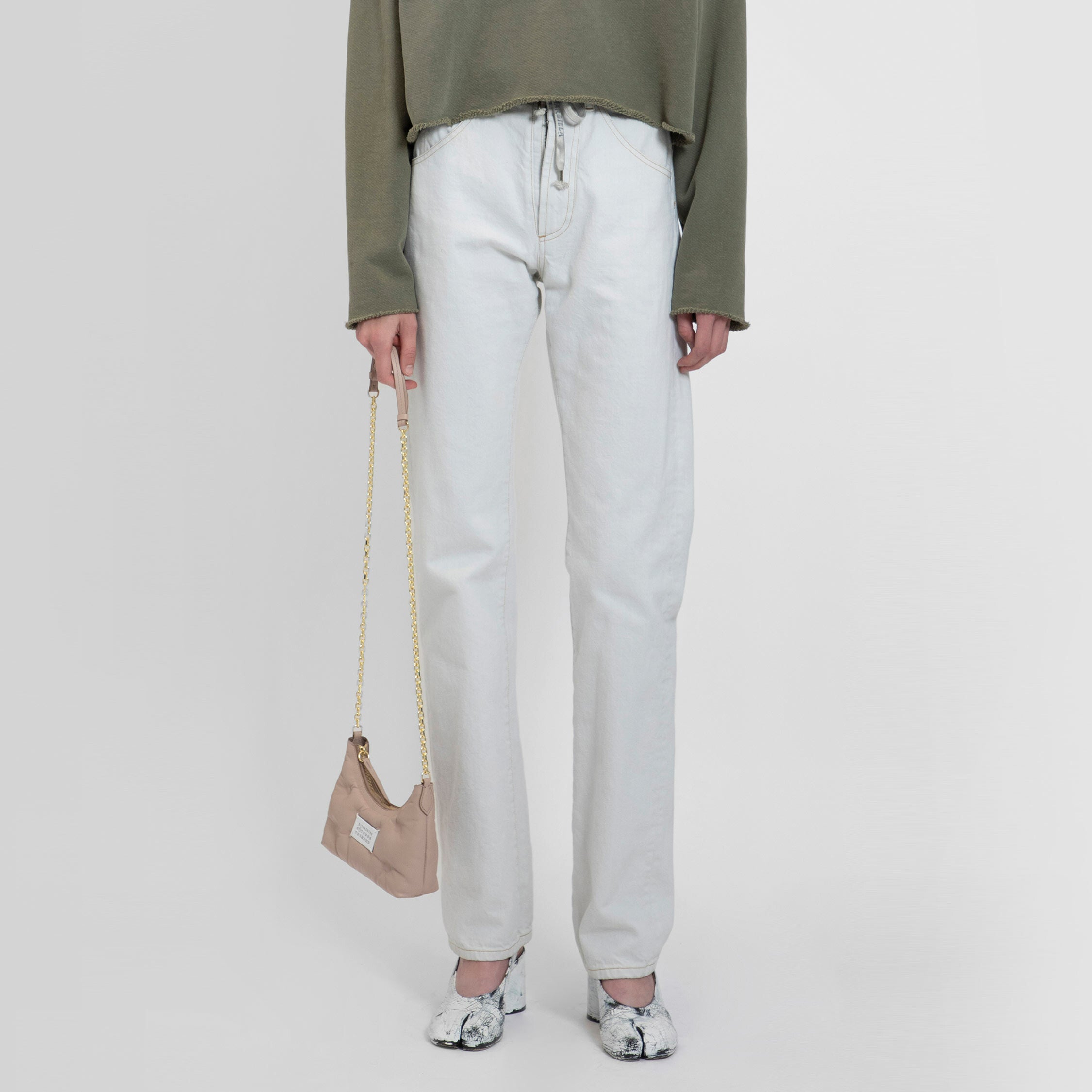 MAISON MARGIELA Woman Jeans White S51LA0163S30857 961 White MAISON MARGIELA Woman Jeans White S51LA0163S30857 961 White